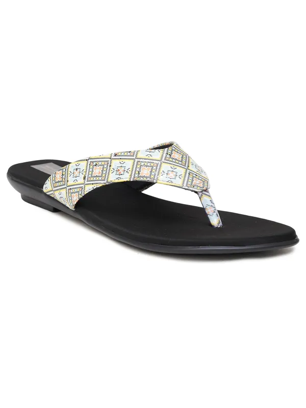 Women's_Embellished_One_toe_Flats_(__YELLOW_)