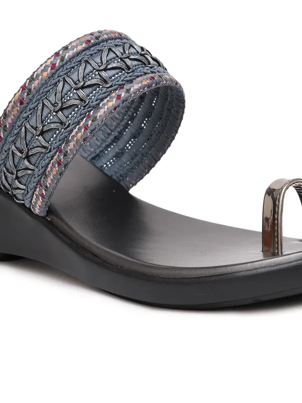 Embellished_Ethnic_Angutha_Wedge_Heels_(Grey)