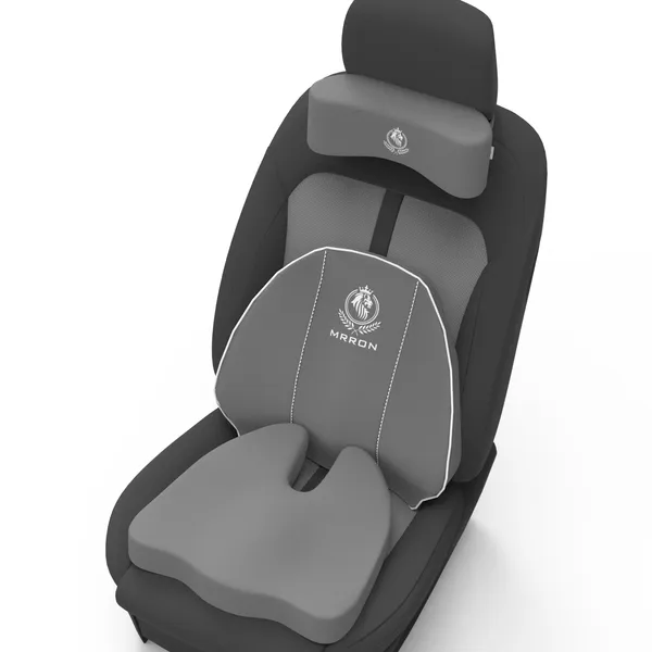 MRRON_Memory_Foam_Car_Seat_Cushion_Set_�_Lumbar_Back_Support,_Coccyx_Seat_Pad_&_Neck_Pillow_�_Ergonomic_Pain_Relief_for_Back,_Tailbone,_Sciatica_�_Ideal_for_Driving,_Office_&_Travel.