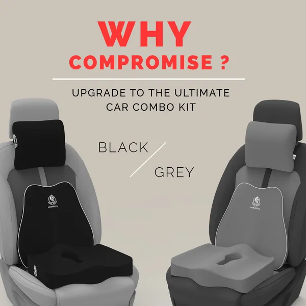 MRRON_Memory_Foam_Car_Seat_Cushion_Set_�_Lumbar_Back_Support,_Coccyx_Seat_Pad_&_Neck_Pillow_�_Ergonomic_Pain_Relief_for_Back,_Tailbone,_Sciatica_�_Ideal_for_Driving,_Office_&_Travel.