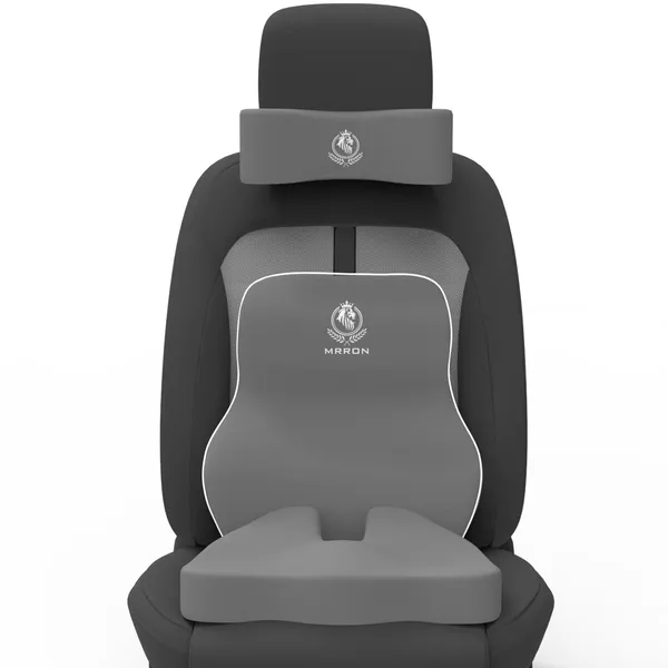 MRRON_Memory_Foam_Car_Seat_Cushion_Set_�_Lumbar_Back_Support,_Coccyx_Seat_Pad_&_Neck_Pillow_�_Ergonomic_Pain_Relief_for_Back,_Tailbone,_Sciatica_�_Ideal_for_Driving,_Office_&_Travel.