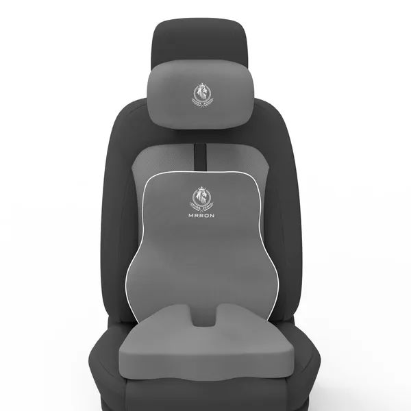 MRRON_Memory_Foam_Car_Seat_Cushion_Set_�_Lumbar_Back_Support,_Coccyx_Seat_Pad_&_Neck_Pillow_�_Ergonomic_Pain_Relief_for_Back,_Tailbone,_Sciatica_�_Ideal_for_Driving,_Office_&_Travel.