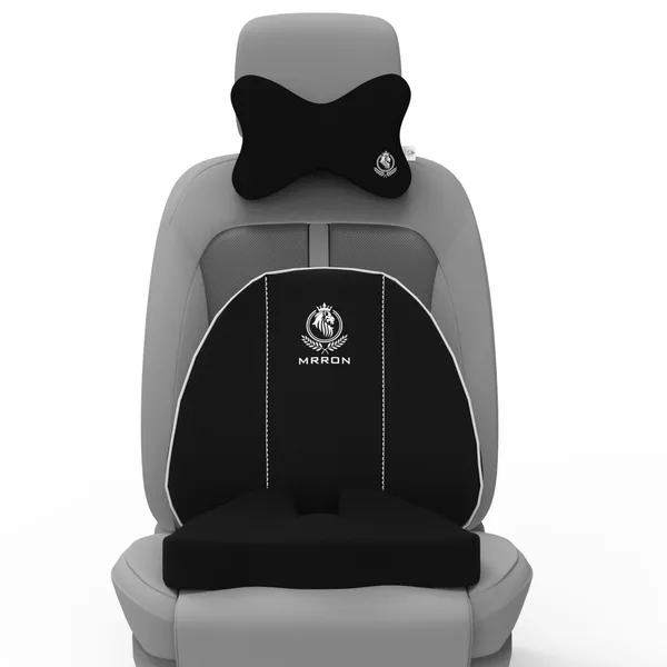 MRRON_Memory_Foam_Car_Seat_Cushion_Set_�_Lumbar_Back_Support,_Coccyx_Seat_Pad_&_Neck_Pillow_�_Ergonomic_Pain_Relief_for_Back,_Tailbone,_Sciatica_�_Ideal_for_Driving,_Office_&_Travel.