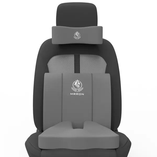 MRRON_Memory_Foam_Car_Seat_Cushion_Set_�_Lumbar_Back_Support,_Coccyx_Seat_Pad_&_Neck_Pillow_�_Ergonomic_Pain_Relief_for_Back,_Tailbone,_Sciatica_�_Ideal_for_Driving,_Office_&_Travel.