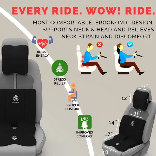 MRRON_Neckpro_Neckrest_Lumber_Back_Support_or_Cushion_Orthopaedic_Cushion_for_Long_Sitting_Universal_fit_with_Ergonomic_Design_Made_by_High_Density_Memory_Foam_Used_for_Car_or_Office_Chairs.