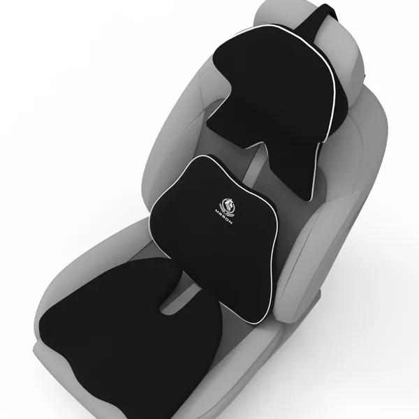 MRRON_Memory_Foam_Car_Seat_Cushion_Set_�_Lumbar_Back_Support,_Coccyx_Seat_Pad_&_Neck_Pillow_�_Ergonomic_Pain_Relief_for_Back,_Tailbone,_Sciatica_�_Ideal_for_Driving,_Office_&_Travel.