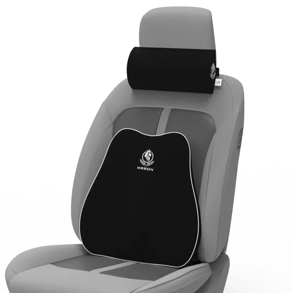 MRRON_Back_Support_Neck_Rest_for_Chair_&_Car_Seat,_Orthopaedic_Lumbar_Support_Memory_Foam_Backrest_Cushion_Designed_for_Back_Pain_Relief_Pillow_for_Comfortable_Sitting