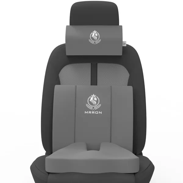 MRRON_Memory_Foam_Car_Seat_Cushion_Set_�_Lumbar_Back_Support,_Coccyx_Seat_Pad_&_Neck_Pillow_�_Ergonomic_Pain_Relief_for_Back,_Tailbone,_Sciatica_�_Ideal_for_Driving,_Office_&_Travel.