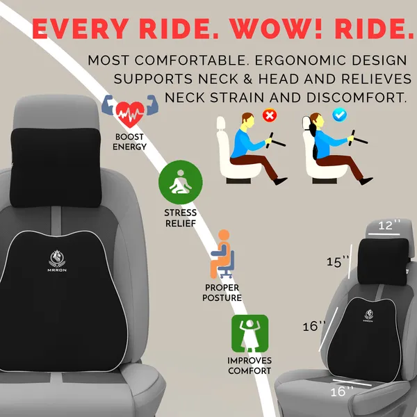 MRRON_Back_Support_Neck_Rest_for_Chair_&_Car_Seat,_Orthopaedic_Lumbar_Support_Memory_Foam_Backrest_Cushion_Designed_for_Back_Pain_Relief_Pillow_for_Comfortable_Sitting