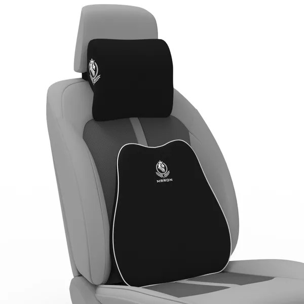 MRRON_Back_Support_Neck_Rest_for_Chair_&_Car_Seat,_Orthopaedic_Lumbar_Support_Memory_Foam_Backrest_Cushion_Designed_for_Back_Pain_Relief_Pillow_for_Comfortable_Sitting