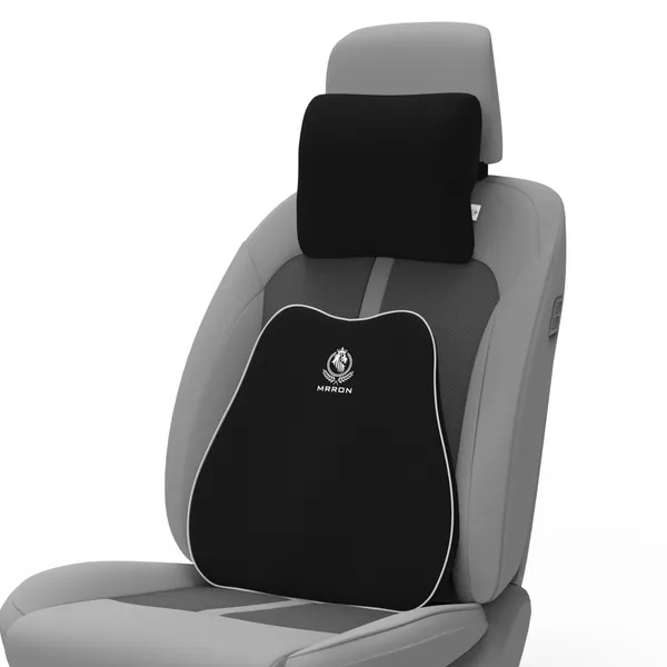 MRRON_Back_Support_Neck_Rest_for_Chair_&_Car_Seat,_Orthopaedic_Lumbar_Support_Memory_Foam_Backrest_Cushion_Designed_for_Back_Pain_Relief_Pillow_for_Comfortable_Sitting