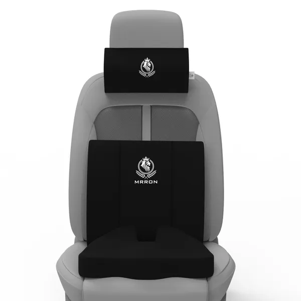 MRRON_Memory_Foam_Car_Seat_Cushion_Set_�_Lumbar_Back_Support,_Coccyx_Seat_Pad_&_Neck_Pillow_�_Ergonomic_Pain_Relief_for_Back,_Tailbone,_Sciatica_�_Ideal_for_Driving,_Office_&_Travel.