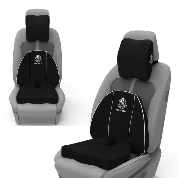 MRRON_Neckpro_Neckrest_Cruz_Back_Support_or_Coccyx_Orthopaedic_Cushion_for_Long_Sitting_Universal_fit_with_Ergonomic_Design_Made_by_High_Density_Memory_Foam_Used_for_Car_or_Office_Chairs.