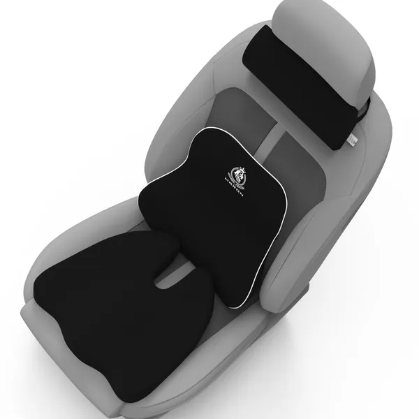 MRRON_Memory_Foam_Car_Seat_Cushion_Set_�_Lumbar_Back_Support,_Coccyx_Seat_Pad_&_Neck_Pillow_�_Ergonomic_Pain_Relief_for_Back,_Tailbone,_Sciatica_�_Ideal_for_Driving,_Office_&_Travel.