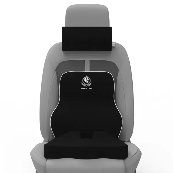 MRRON_Memory_Foam_Car_Seat_Cushion_Set_�_Lumbar_Back_Support,_Coccyx_Seat_Pad_&_Neck_Pillow_�_Ergonomic_Pain_Relief_for_Back,_Tailbone,_Sciatica_�_Ideal_for_Driving,_Office_&_Travel.