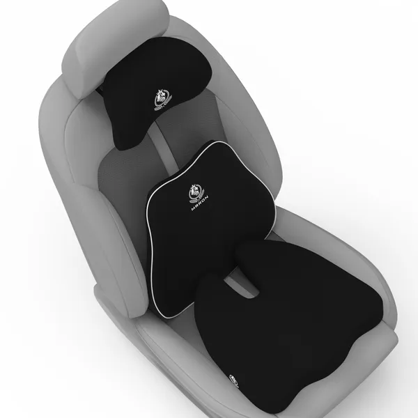 MRRON_Memory_Foam_Car_Seat_Cushion_Set_�_Lumbar_Back_Support,_Coccyx_Seat_Pad_&_Neck_Pillow_�_Ergonomic_Pain_Relief_for_Back,_Tailbone,_Sciatica_�_Ideal_for_Driving,_Office_&_Travel.