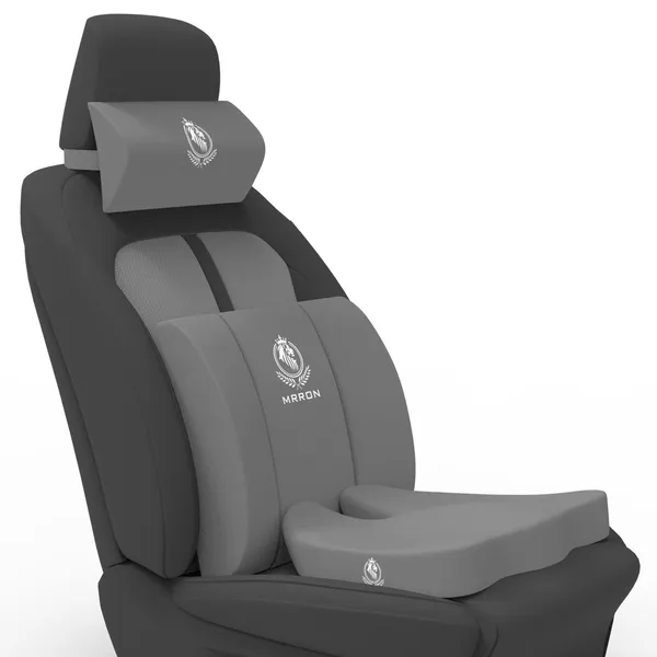 MRRON_Memory_Foam_Car_Seat_Cushion_Set_�_Lumbar_Back_Support,_Coccyx_Seat_Pad_&_Neck_Pillow_�_Ergonomic_Pain_Relief_for_Back,_Tailbone,_Sciatica_�_Ideal_for_Driving,_Office_&_Travel.