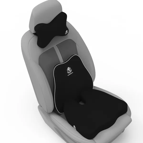 MRRON_Memory_Foam_Car_Seat_Cushion_Set_�_Lumbar_Back_Support,_Coccyx_Seat_Pad_&_Neck_Pillow_�_Ergonomic_Pain_Relief_for_Back,_Tailbone,_Sciatica_�_Ideal_for_Driving,_Office_&_Travel.