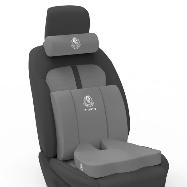 MRRON_Memory_Foam_Car_Seat_Cushion_Set_�_Lumbar_Back_Support,_Coccyx_Seat_Pad_&_Neck_Pillow_�_Ergonomic_Pain_Relief_for_Back,_Tailbone,_Sciatica_�_Ideal_for_Driving,_Office_&_Travel.
