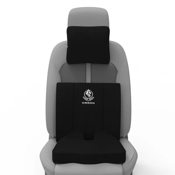MRRON_Memory_Foam_Car_Seat_Cushion_Set_�_Lumbar_Back_Support,_Coccyx_Seat_Pad_&_Neck_Pillow_�_Ergonomic_Pain_Relief_for_Back,_Tailbone,_Sciatica_�_Ideal_for_Driving,_Office_&_Travel.