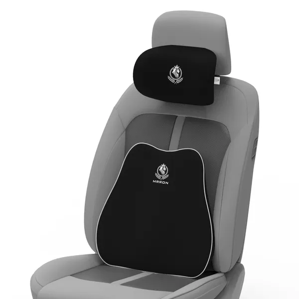 MRRON_Back_Support_Neck_Rest_for_Chair_&_Car_Seat,_Orthopaedic_Lumbar_Support_Memory_Foam_Backrest_Cushion_Designed_for_Back_Pain_Relief_Pillow_for_Comfortable_Sitting