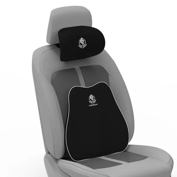 MRRON_Back_Support_Neck_Rest_for_Chair_&_Car_Seat,_Orthopaedic_Lumbar_Support_Memory_Foam_Backrest_Cushion_Designed_for_Back_Pain_Relief_Pillow_for_Comfortable_Sitting