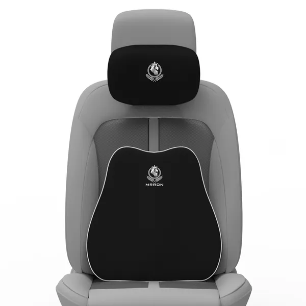 MRRON_Back_Support_Neck_Rest_for_Chair_&_Car_Seat,_Orthopaedic_Lumbar_Support_Memory_Foam_Backrest_Cushion_Designed_for_Back_Pain_Relief_Pillow_for_Comfortable_Sitting