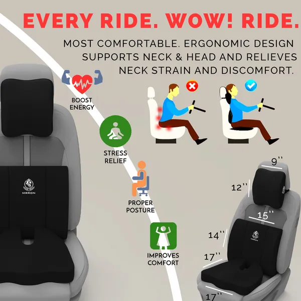 MRRON_Neckpro_Neckrest_Lumber_Back_Support_or_Coccyx_Orthopaedic_Cushion_for_Long_Sitting_Universal_fit_with_Ergonomic_Design_Made_by_High_Density_Memory_Foam_Used_for_Car_or_Office_Chairs.