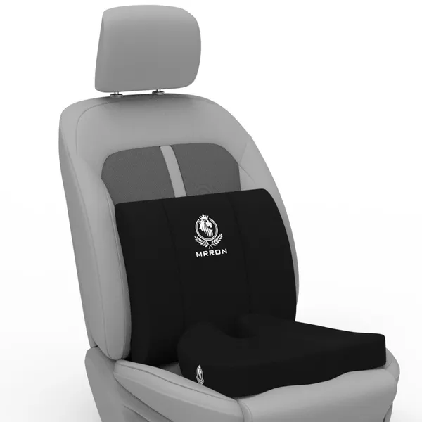 MRRON_Car_Seat_Cushion_�_2-Piece_Set_with_Back_Support_&_Coccyx_Cushion_�_Orthopedic_Support_for_Back,_Tailbone,_Sciatica_Pain_�_Ergonomic_Comfort_for_Car,_Office,_or_Home_Chair