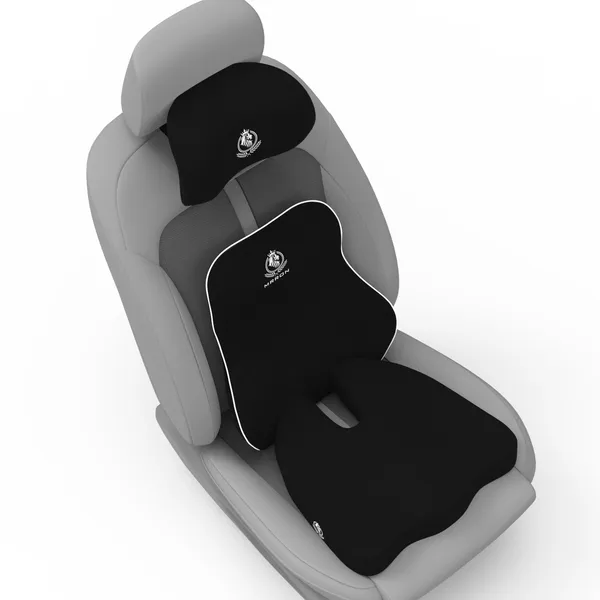 MRRON_Memory_Foam_Car_Seat_Cushion_Set_�_Lumbar_Back_Support,_Coccyx_Seat_Pad_&_Neck_Pillow_�_Ergonomic_Pain_Relief_for_Back,_Tailbone,_Sciatica_�_Ideal_for_Driving,_Office_&_Travel.