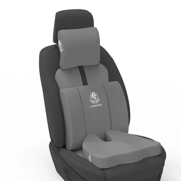 MRRON_Memory_Foam_Car_Seat_Cushion_Set_�_Lumbar_Back_Support,_Coccyx_Seat_Pad_&_Neck_Pillow_�_Ergonomic_Pain_Relief_for_Back,_Tailbone,_Sciatica_�_Ideal_for_Driving,_Office_&_Travel.