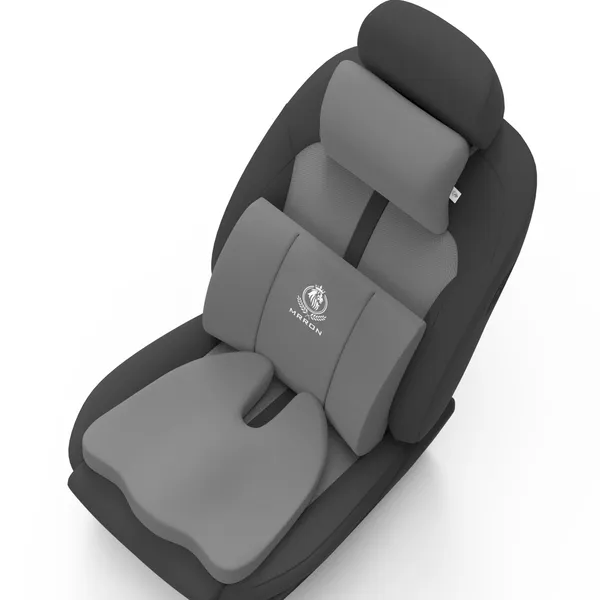 MRRON_Memory_Foam_Car_Seat_Cushion_Set_�_Lumbar_Back_Support,_Coccyx_Seat_Pad_&_Neck_Pillow_�_Ergonomic_Pain_Relief_for_Back,_Tailbone,_Sciatica_�_Ideal_for_Driving,_Office_&_Travel.
