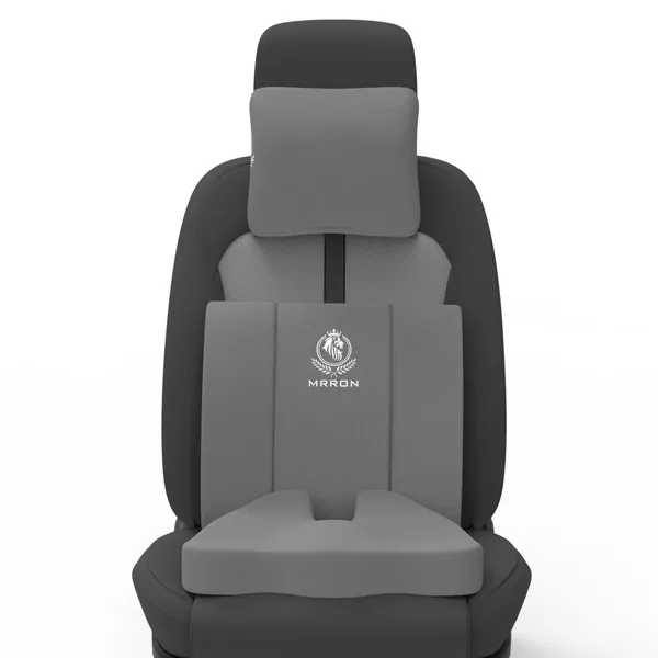 MRRON_Memory_Foam_Car_Seat_Cushion_Set_�_Lumbar_Back_Support,_Coccyx_Seat_Pad_&_Neck_Pillow_�_Ergonomic_Pain_Relief_for_Back,_Tailbone,_Sciatica_�_Ideal_for_Driving,_Office_&_Travel.