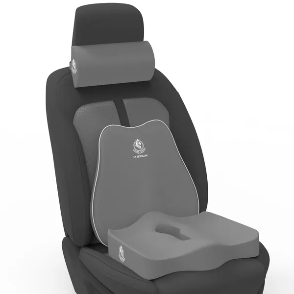 MRRON_Memory_Foam_Car_Seat_Cushion_Set_�_Lumbar_Back_Support,_Coccyx_Seat_Pad_&_Neck_Pillow_�_Ergonomic_Pain_Relief_for_Back,_Tailbone,_Sciatica_�_Ideal_for_Driving,_Office_&_Travel.
