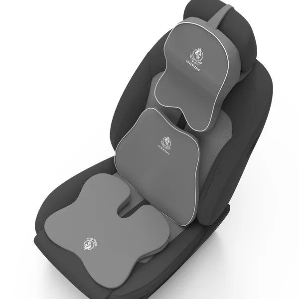 MRRON_Memory_Foam_Car_Seat_Cushion_Combo_–_Backrest,_Seat_Cushion_&_Neckrest_for_Tailbone,_Sciatica_&_Back_Pain_Relief_–_Orthopedic_Support_for_Driving,_Office_Chair.