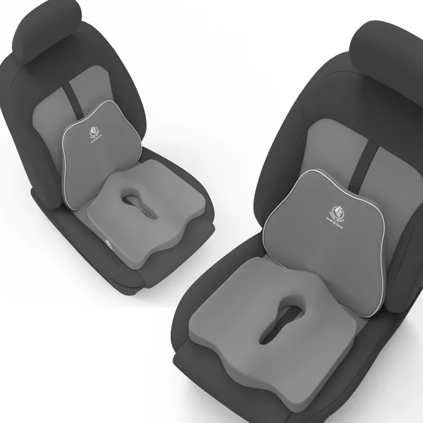 MRRON_Car_Seat_Cushion_�_2-Piece_Set_with_Back_Support_&_Coccyx_Cushion_�_Orthopedic_Support_for_Back,_Tailbone,_Sciatica_Pain_�_Ergonomic_Comfort_for_Car,_Office,_or_Home_Chair
