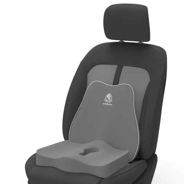 MRRON_Car_Seat_Cushion_�_2-Piece_Set_with_Back_Support_&_Coccyx_Cushion_�_Orthopedic_Support_for_Back,_Tailbone,_Sciatica_Pain_�_Ergonomic_Comfort_for_Car,_Office,_or_Home_Chair