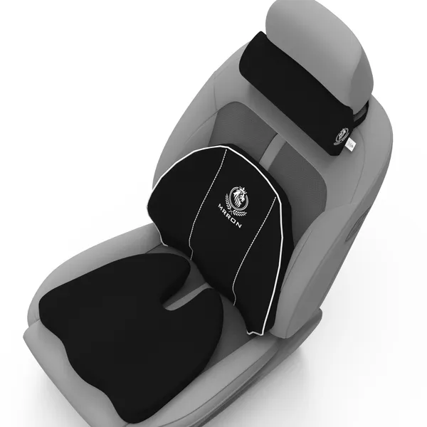MRRON_Memory_Foam_Car_Seat_Cushion_Set_�_Lumbar_Back_Support,_Coccyx_Seat_Pad_&_Neck_Pillow_�_Ergonomic_Pain_Relief_for_Back,_Tailbone,_Sciatica_�_Ideal_for_Driving,_Office_&_Travel.