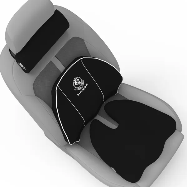 MRRON_Memory_Foam_Car_Seat_Cushion_Set_�_Lumbar_Back_Support,_Coccyx_Seat_Pad_&_Neck_Pillow_�_Ergonomic_Pain_Relief_for_Back,_Tailbone,_Sciatica_�_Ideal_for_Driving,_Office_&_Travel.