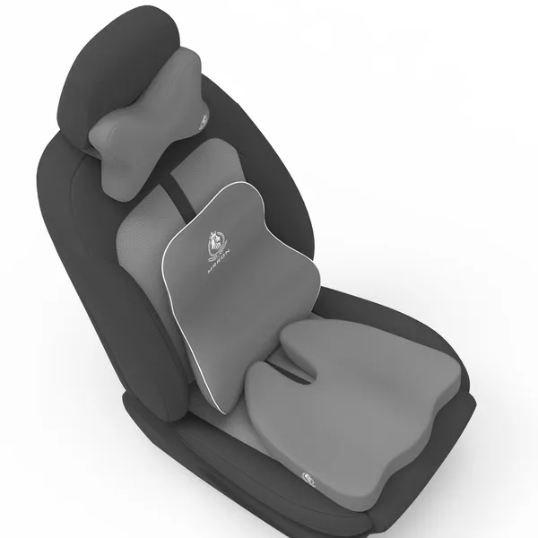 MRRON_Memory_Foam_Car_Seat_Cushion_Set_�_Lumbar_Back_Support,_Coccyx_Seat_Pad_&_Neck_Pillow_�_Ergonomic_Pain_Relief_for_Back,_Tailbone,_Sciatica_�_Ideal_for_Driving,_Office_&_Travel.