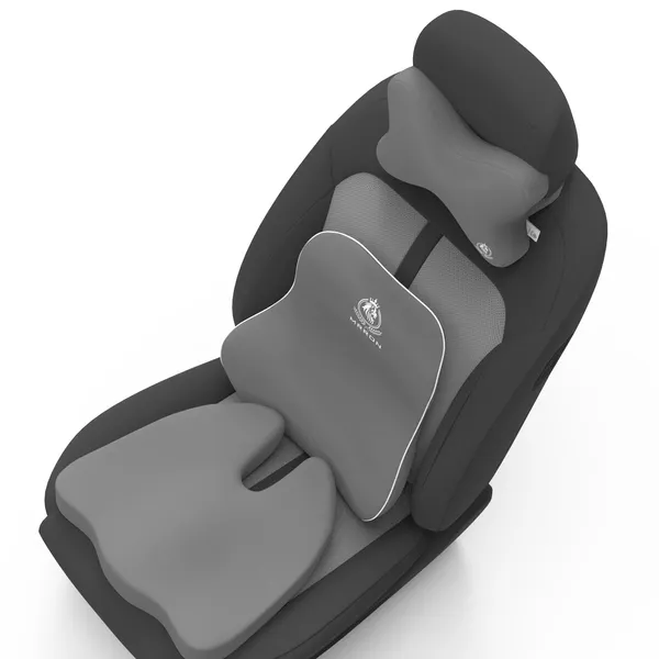 MRRON_Memory_Foam_Car_Seat_Cushion_Set_�_Lumbar_Back_Support,_Coccyx_Seat_Pad_&_Neck_Pillow_�_Ergonomic_Pain_Relief_for_Back,_Tailbone,_Sciatica_�_Ideal_for_Driving,_Office_&_Travel.