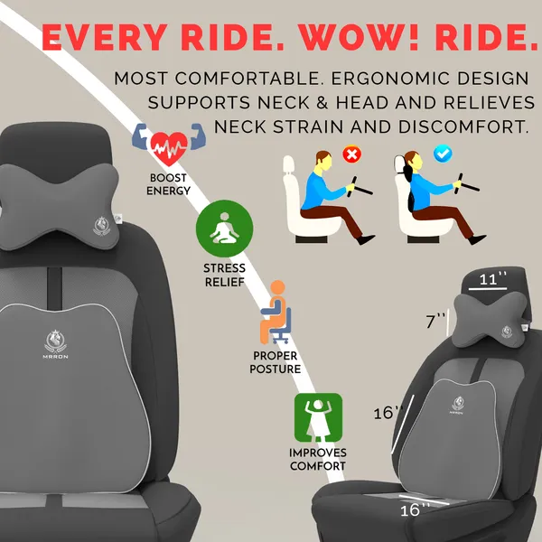 MRRON_Back_Support_Neck_Rest_for_Chair_&_Car_Seat,_Orthopaedic_Lumbar_Support_Memory_Foam_Backrest_Cushion_Designed_for_Back_Pain_Relief_Pillow_for_Comfortable_Sitting