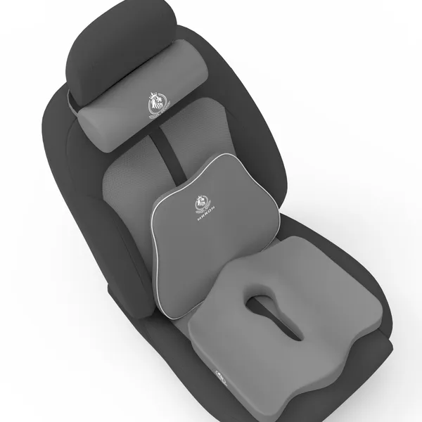 MRRON_Memory_Foam_Car_Seat_Cushion_Set_�_Lumbar_Back_Support,_Coccyx_Seat_Pad_&_Neck_Pillow_�_Ergonomic_Pain_Relief_for_Back,_Tailbone,_Sciatica_�_Ideal_for_Driving,_Office_&_Travel.