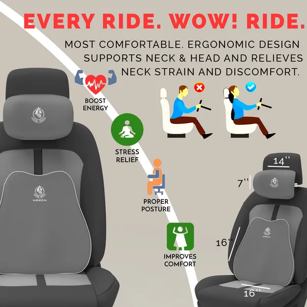 MRRON_Back_Support_Neck_Rest_for_Chair_&_Car_Seat,_Orthopaedic_Lumbar_Support_Memory_Foam_Backrest_Cushion_Designed_for_Back_Pain_Relief_Pillow_for_Comfortable_Sitting