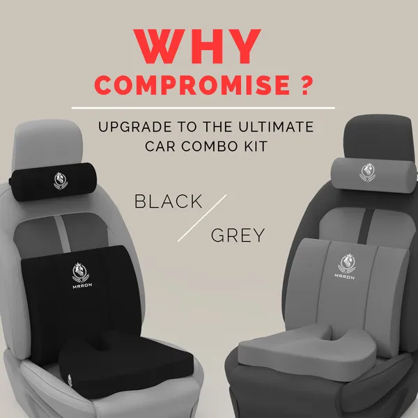 MRRON_Memory_Foam_Car_Seat_Cushion_Set_�_Lumbar_Back_Support,_Coccyx_Seat_Pad_&_Neck_Pillow_�_Ergonomic_Pain_Relief_for_Back,_Tailbone,_Sciatica_�_Ideal_for_Driving,_Office_&_Travel.