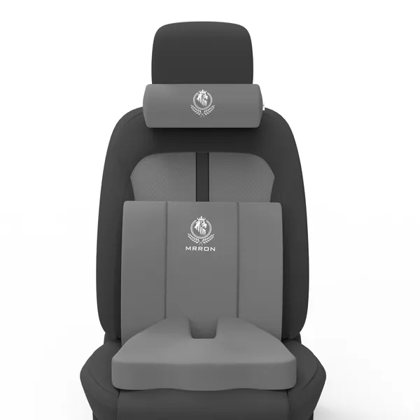 MRRON_Memory_Foam_Car_Seat_Cushion_Set_�_Lumbar_Back_Support,_Coccyx_Seat_Pad_&_Neck_Pillow_�_Ergonomic_Pain_Relief_for_Back,_Tailbone,_Sciatica_�_Ideal_for_Driving,_Office_&_Travel.