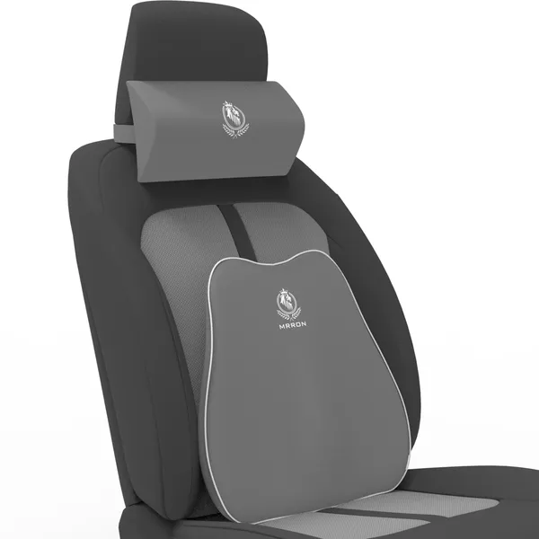 MRRON_Back_Support_Neck_Rest_for_Chair_&_Car_Seat,_Orthopaedic_Lumbar_Support_Memory_Foam_Backrest_Cushion_Designed_for_Back_Pain_Relief_Pillow_for_Comfortable_Sitting