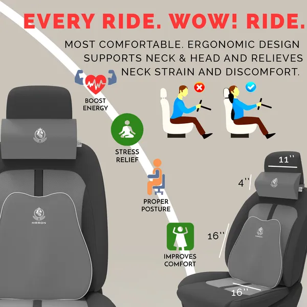 MRRON_Back_Support_Neck_Rest_for_Chair_&_Car_Seat,_Orthopaedic_Lumbar_Support_Memory_Foam_Backrest_Cushion_Designed_for_Back_Pain_Relief_Pillow_for_Comfortable_Sitting