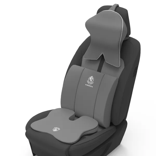 MRRON_Memory_Foam_Car_Seat_Cushion_Combo_–_Backrest,_Seat_Cushion_&_Neckrest_for_Tailbone,_Sciatica_&_Back_Pain_Relief_–_Orthopedic_Support_for_Driving,_Office_Chair.