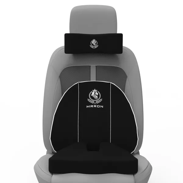 MRRON_Memory_Foam_Car_Seat_Cushion_Set_�_Lumbar_Back_Support,_Coccyx_Seat_Pad_&_Neck_Pillow_�_Ergonomic_Pain_Relief_for_Back,_Tailbone,_Sciatica_�_Ideal_for_Driving,_Office_&_Travel.